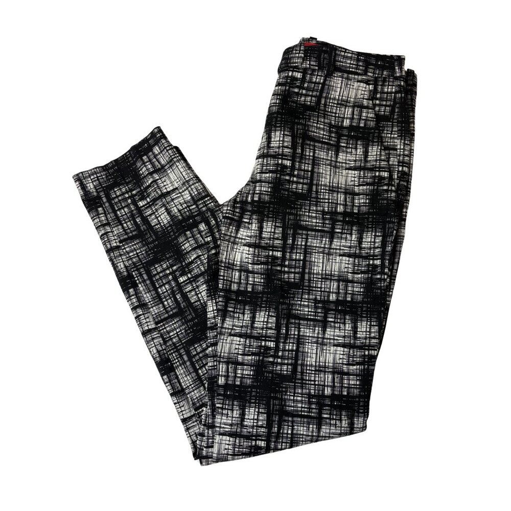 Hugo Boss Women’s Black & White Pants – Size 2